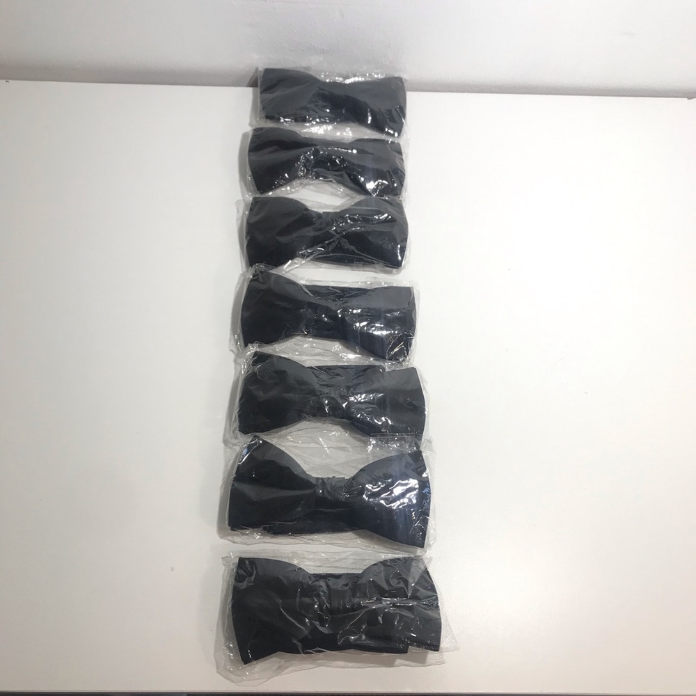 7 Brand NEW Black Bowties Unisex